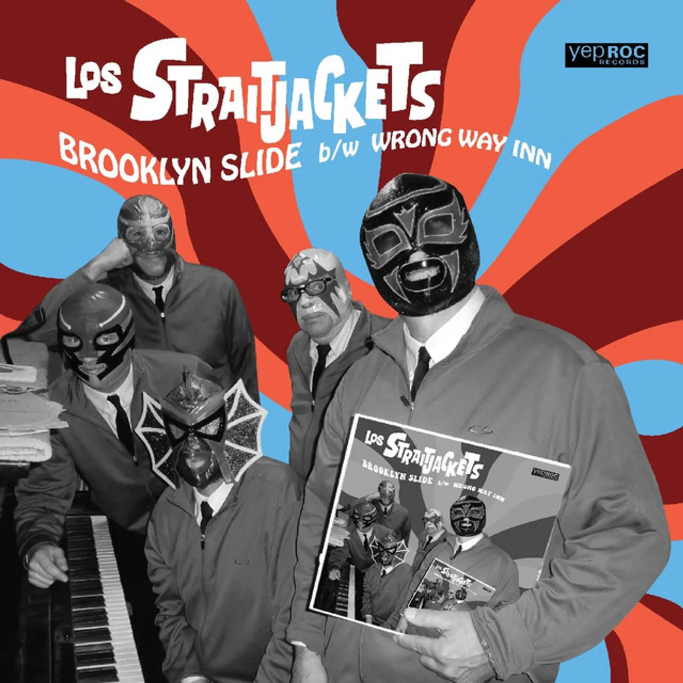 Los Straitjackets Brooklyn Slide b/w Wrong Way Inn Vinyl Record
