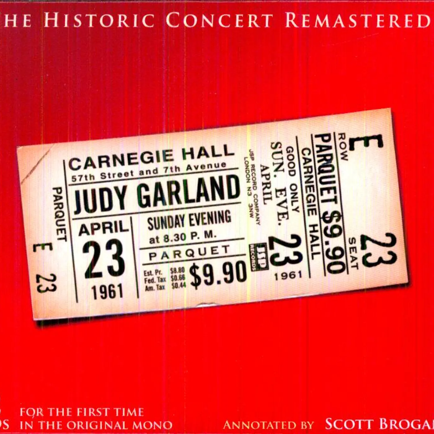 Judy Garland HISTORIC CARNEGIE HALL CONCERT CD