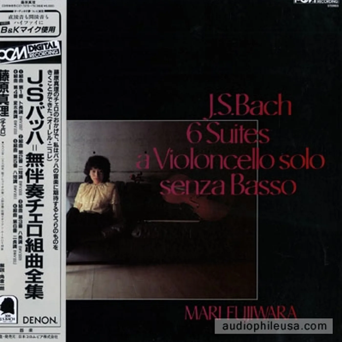 Mari Fujiwara J. S. BACH: 6 SUITES FOR VIOLONCELLO S CD