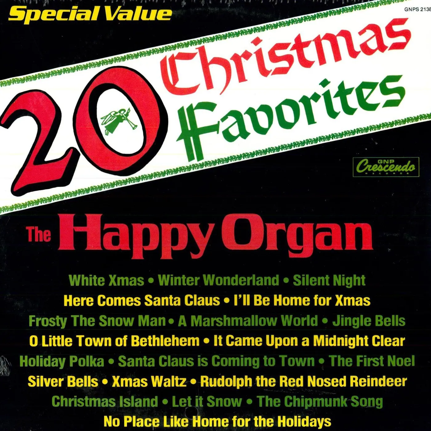 The Happy Organ 20 CHRISTMAS FAVORITES Vinyl Record