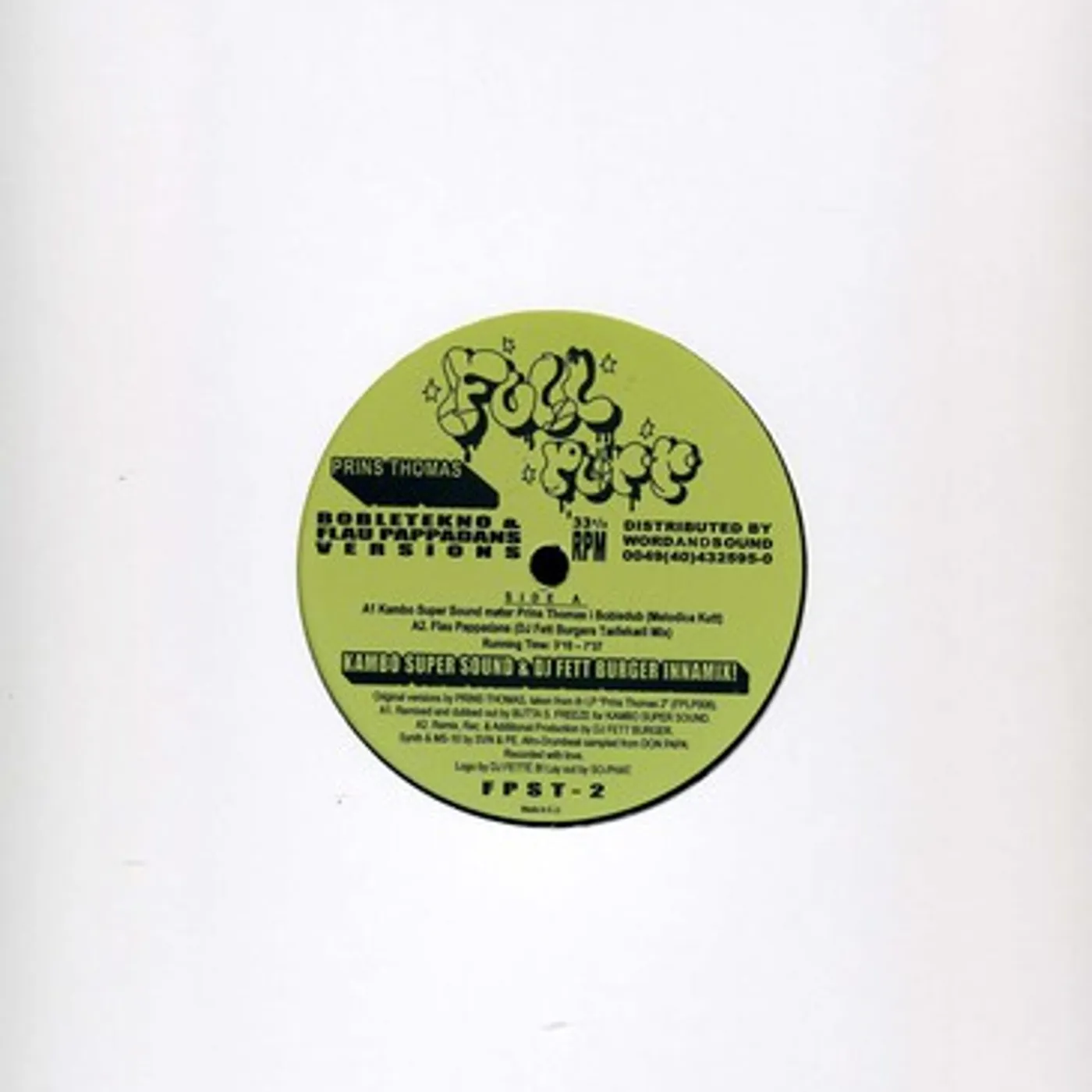 Lindstrom & Prins Thomas BOBLETEKNO & FLAU PAPPADANS VERSIONS Vinyl Record