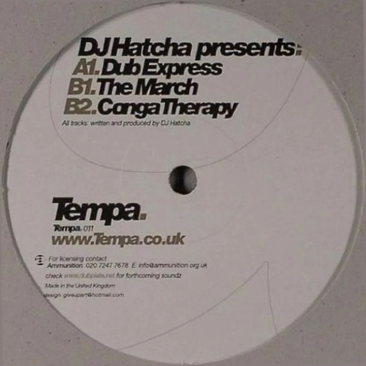 DJ Hatcha DUB EXPRESS Vinyl Record
