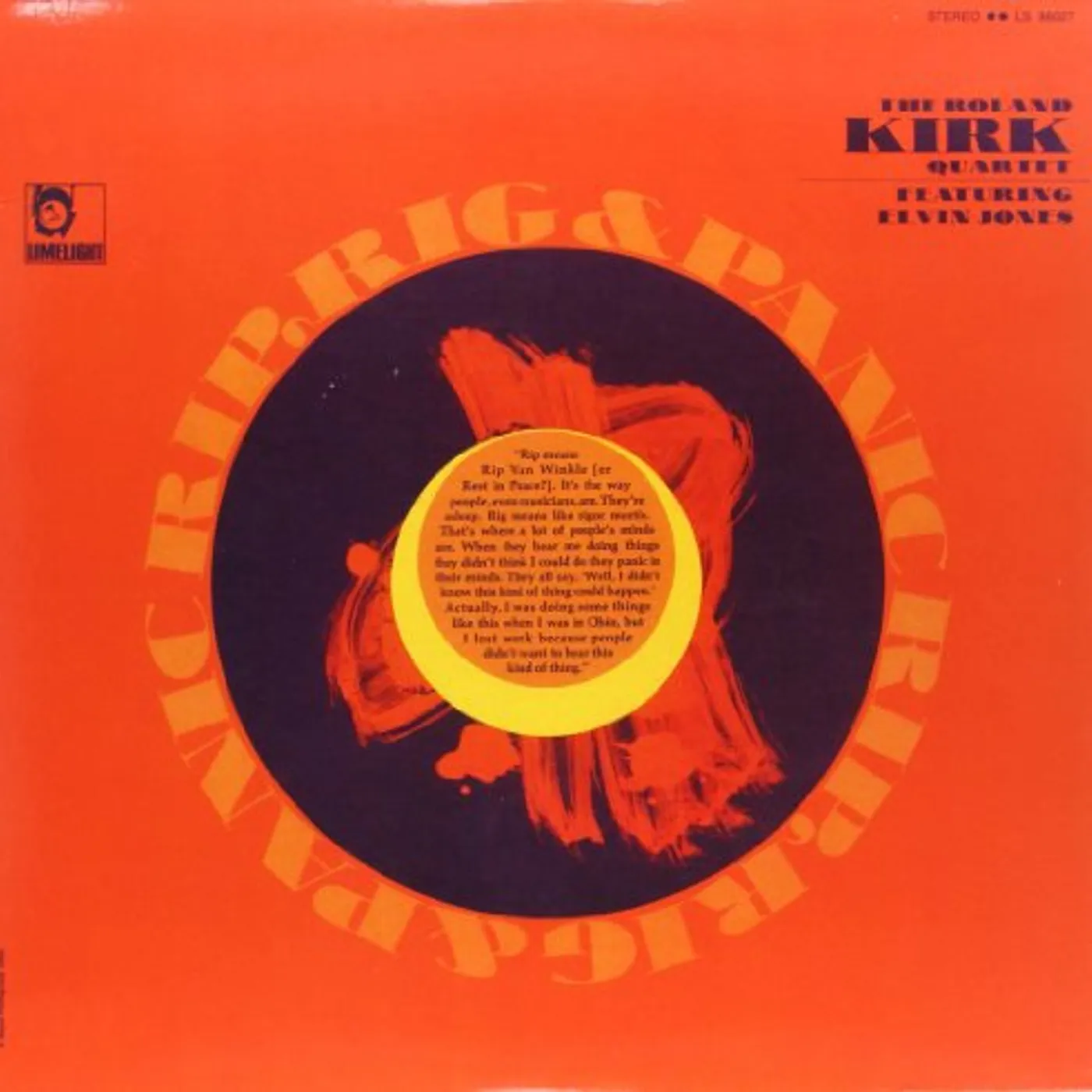 Roland Kirk RIP RIG & PANIC Vinyl Record