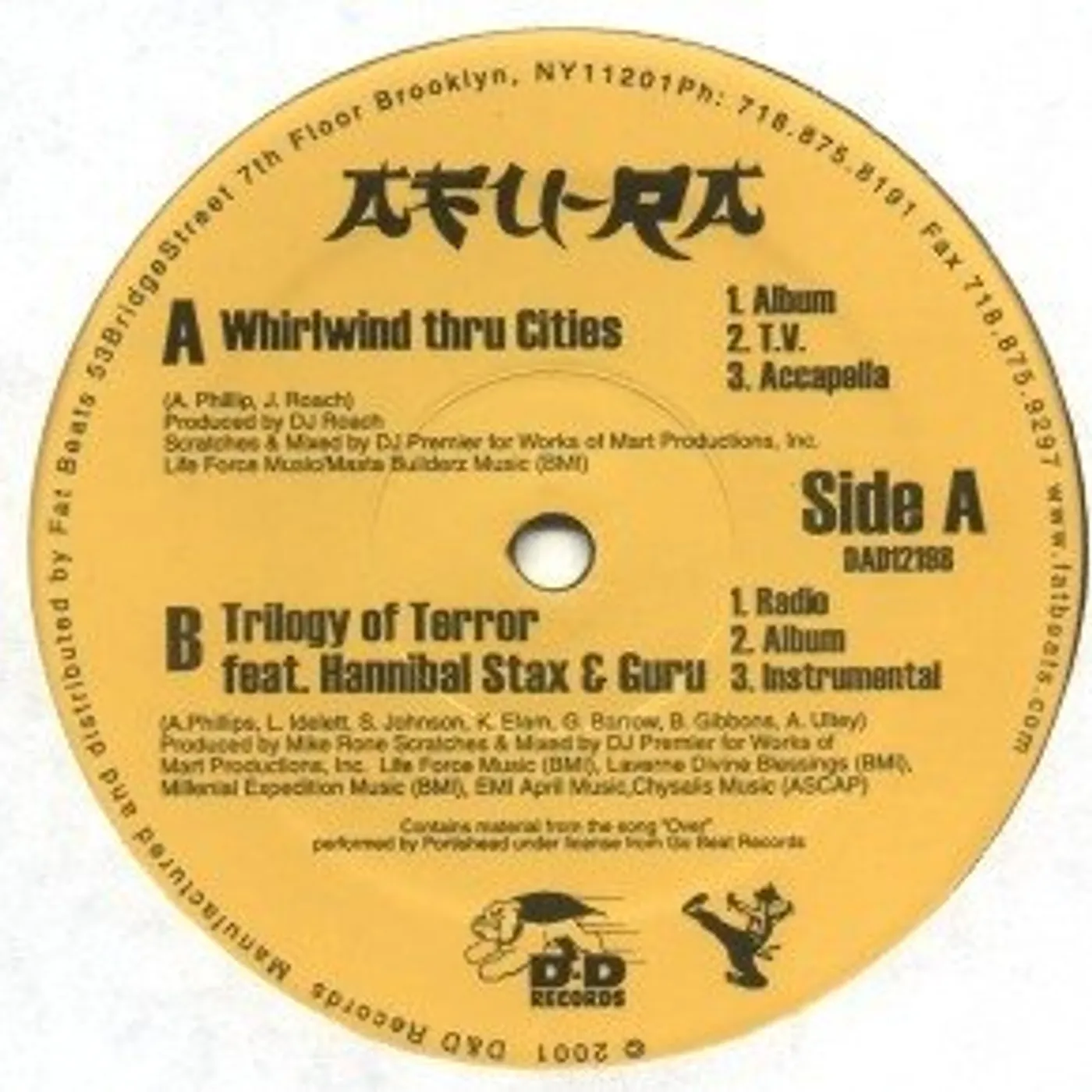 Afu-Ra WHIRLWIND THRU CITIES Vinyl Record