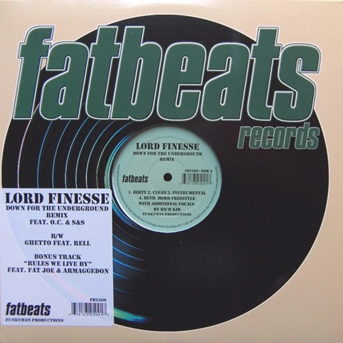 Lord Finesse DOWN FOR THE Vinyl Record