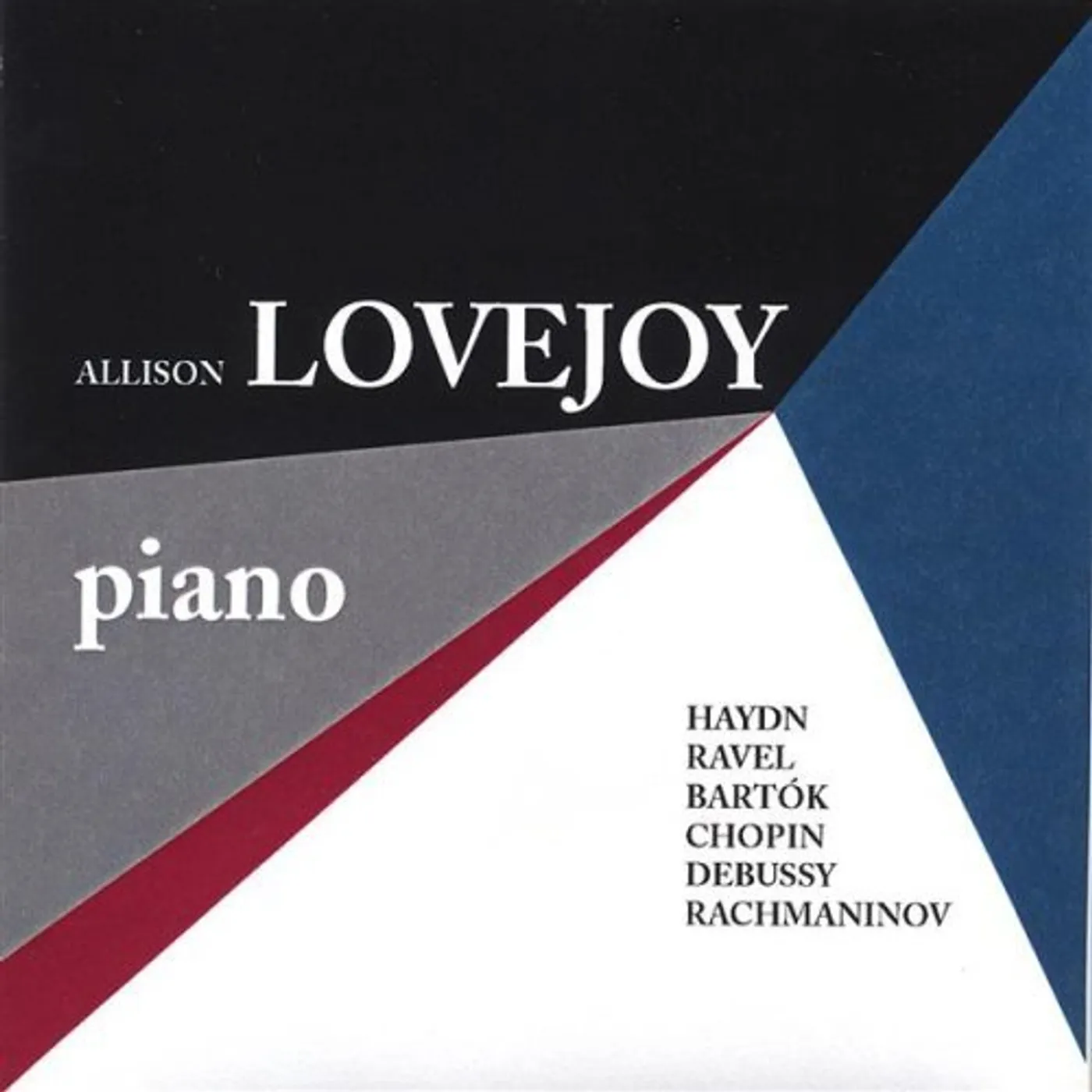 ALLISON LOVEJOY PIANO CD