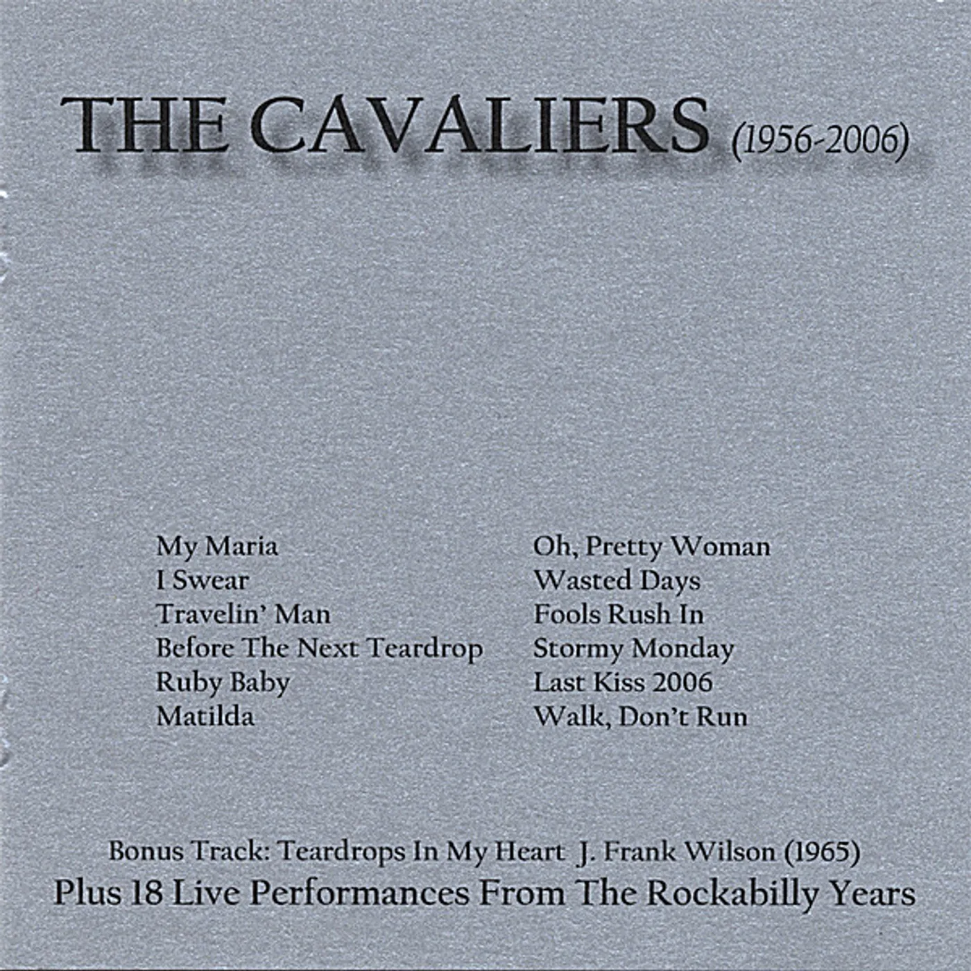 CAVALIERS 1956-2006 CD