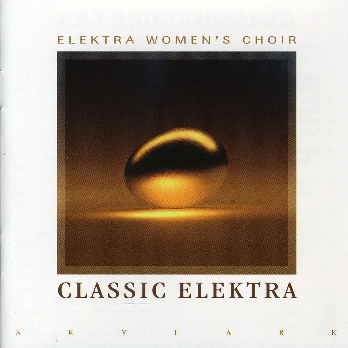 Elektra Women's Choir CLASSIC ELEKTRA CD