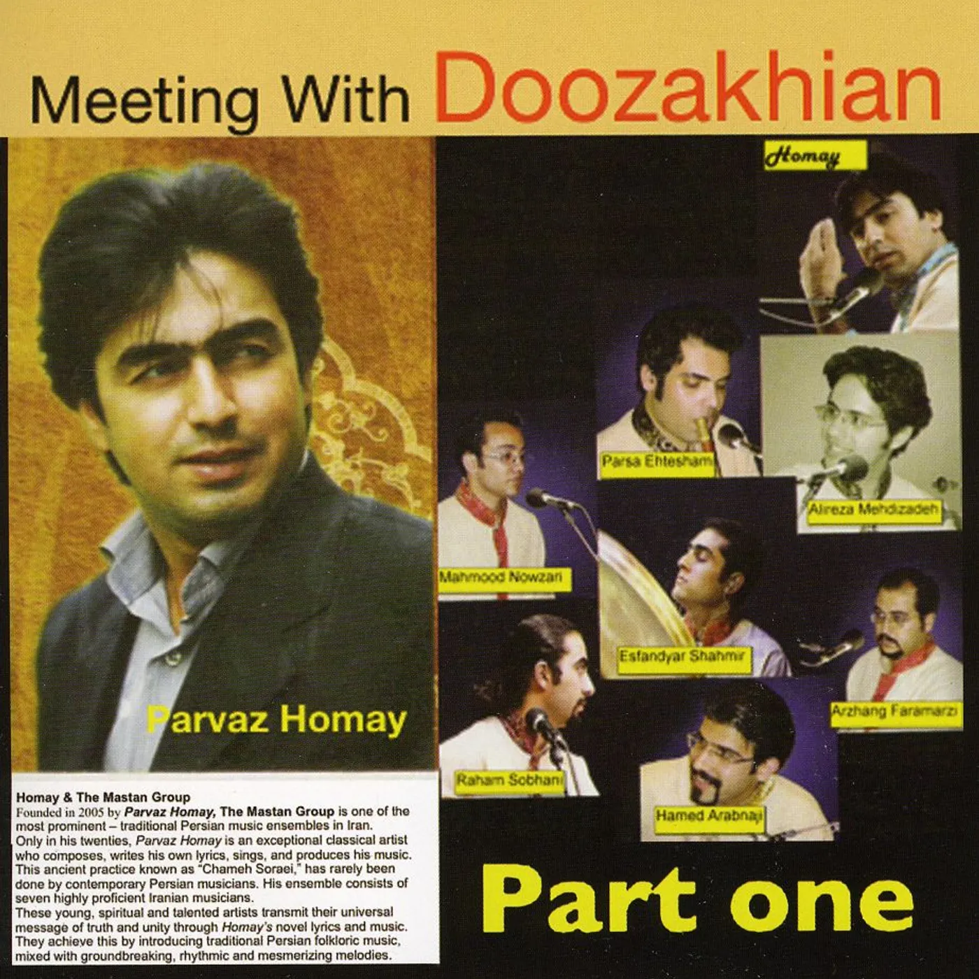 Homay MEETING WITH DOOZAKHIAN PT. 1 CD