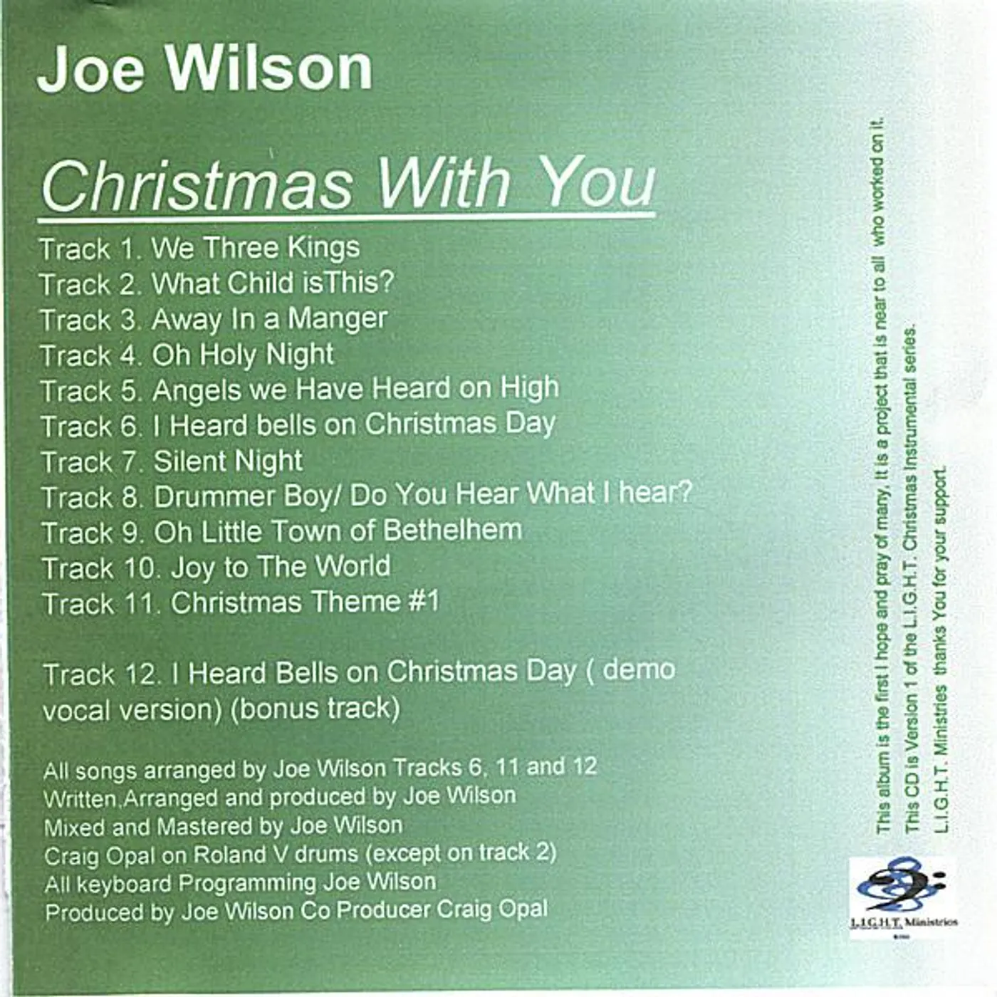 Joe Wilson CHRISTMAS WITH YOU CD