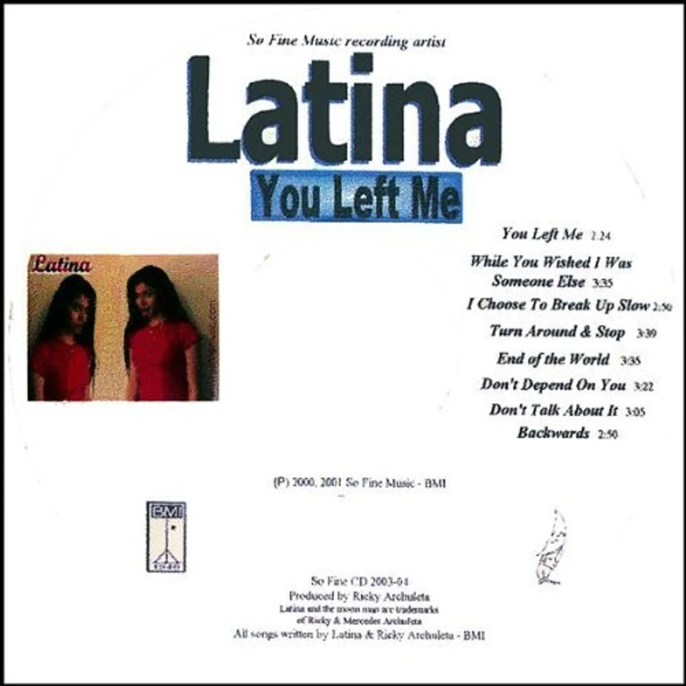 Latina YOU LEFT ME CD