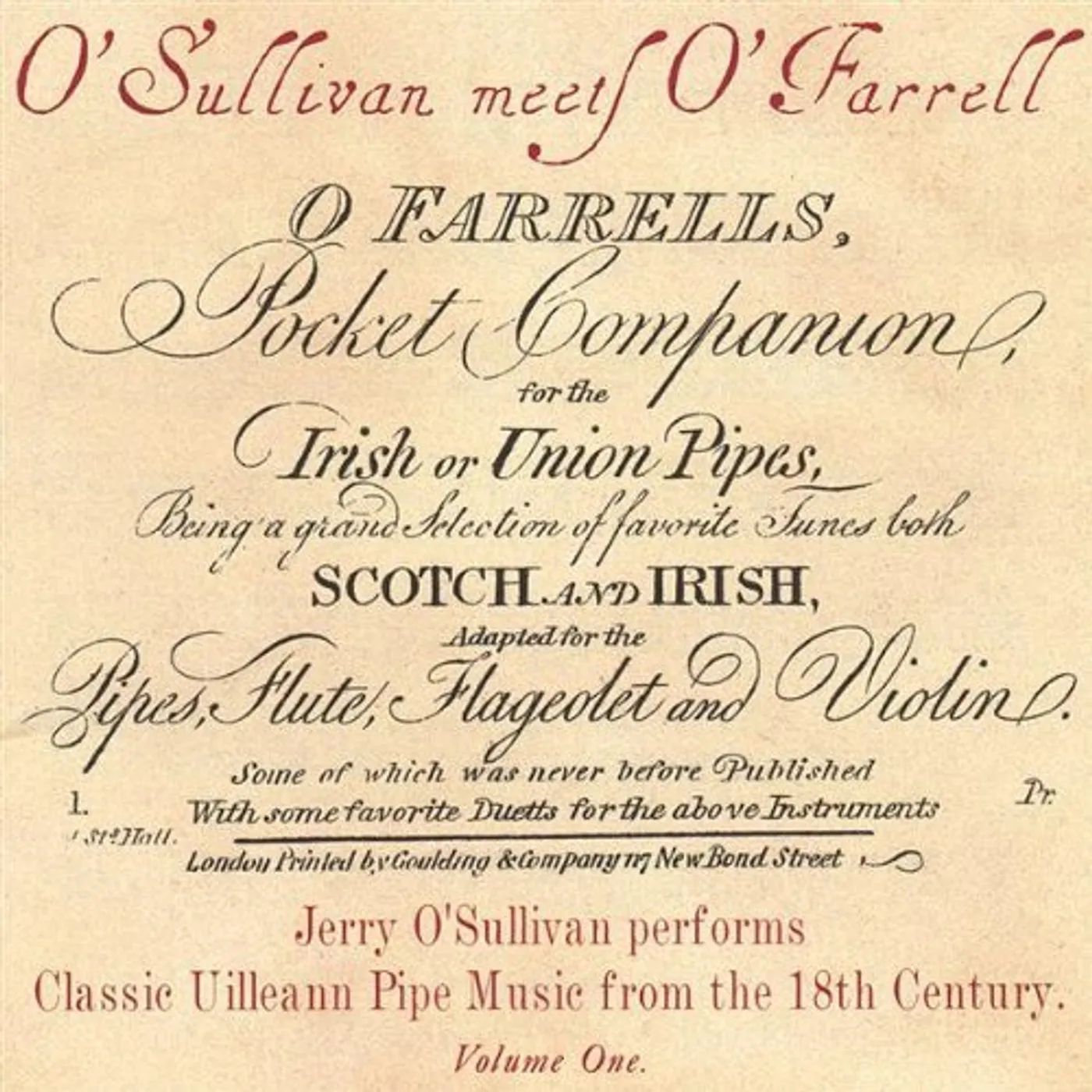 Jerry O'Sullivan OSULLIVAN MEETS OFARRELL CD