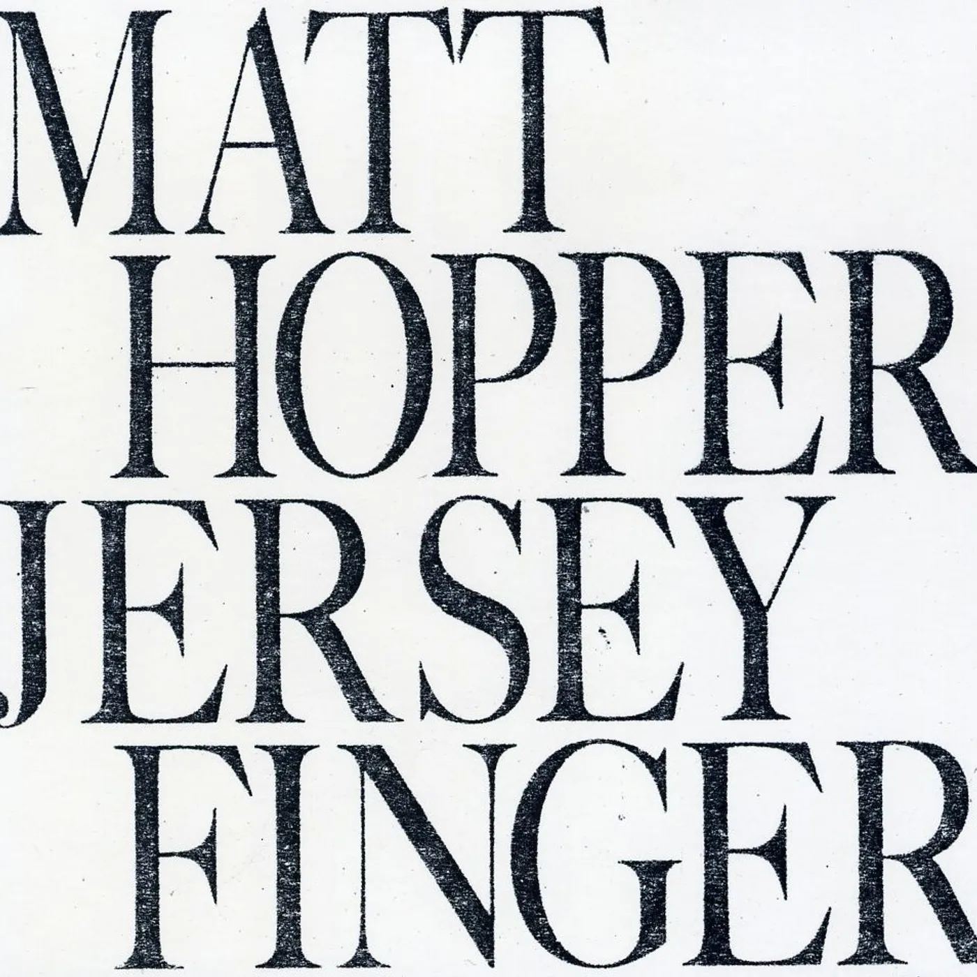 Matt Hopper JERSEY FINGER CD