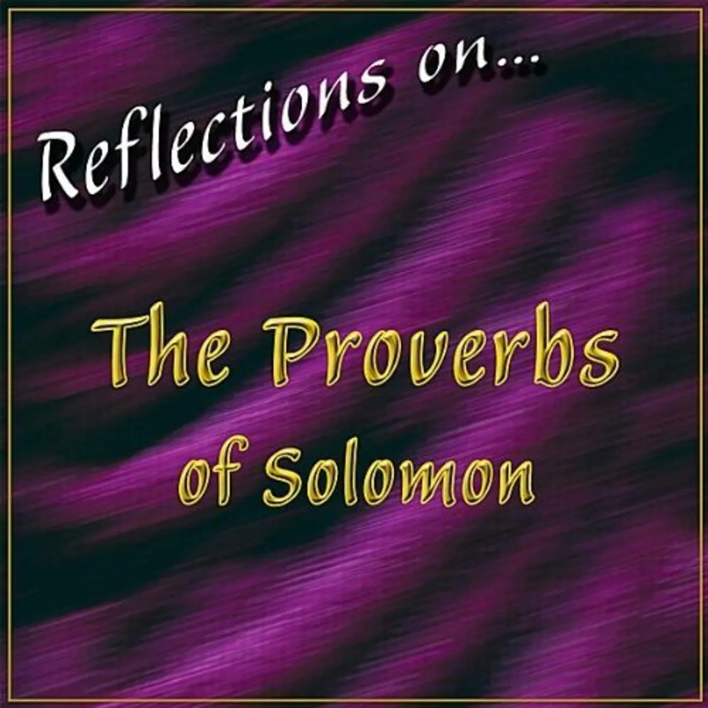Matt Johnson REFLECTIONS ON THE PROVERBS OF SOLOMON CD