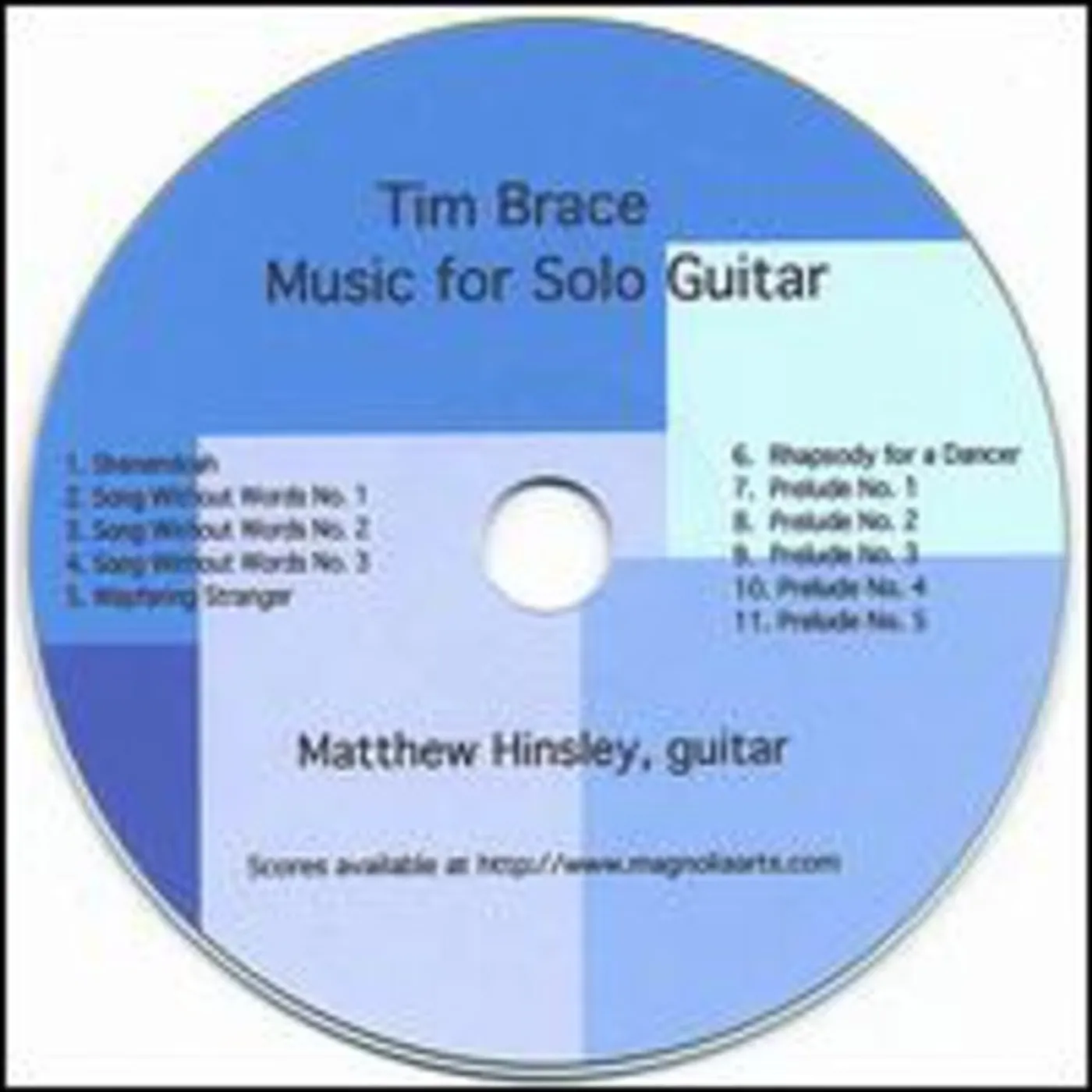 Tim Brace MUSIC FOR SOLO GUITAR CD