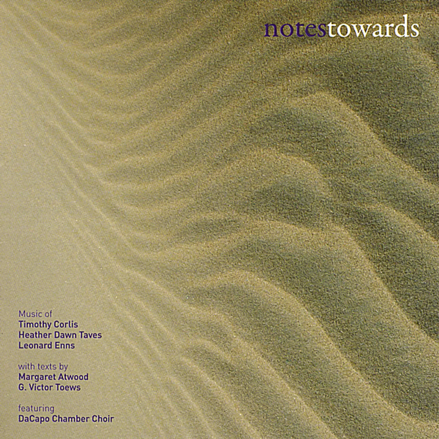 Timothy Corlis NOTESTOWARDS CD