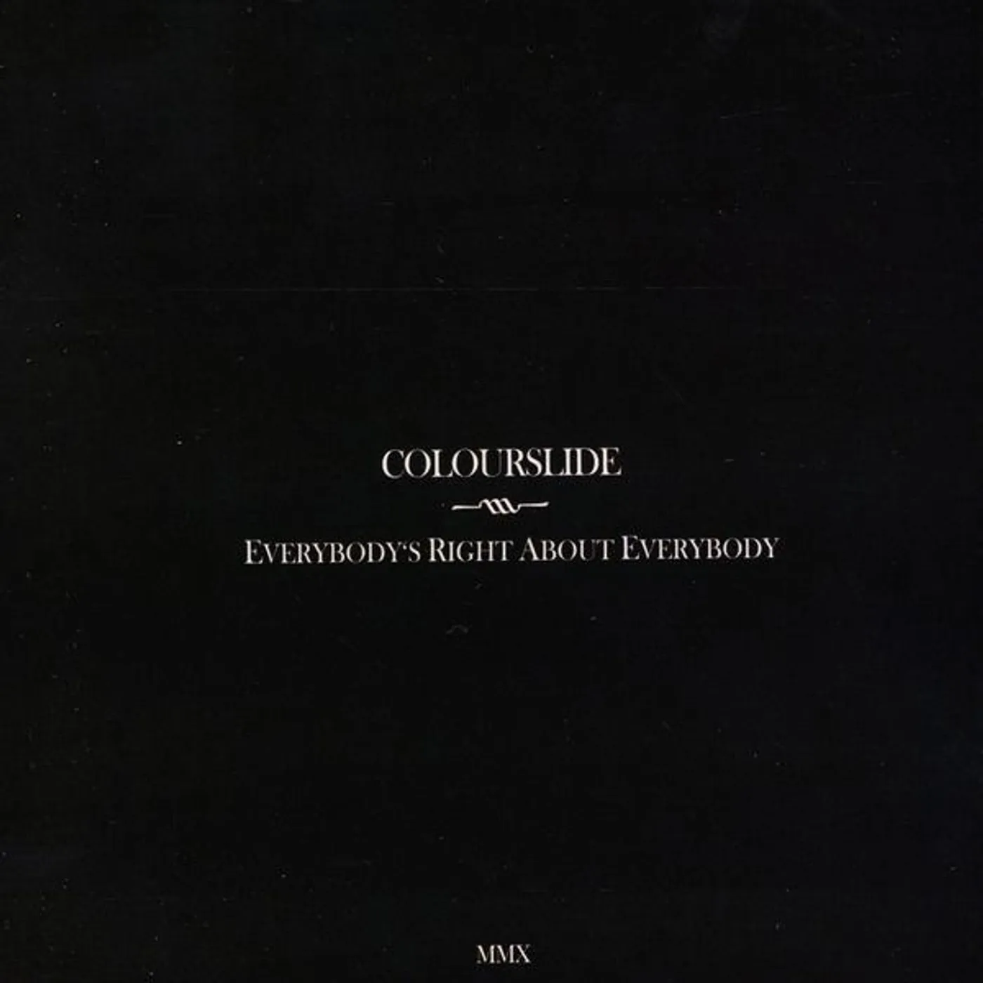 Colourslide EVERYBODY'S RIGHT ABOUT EVERYBODY CD