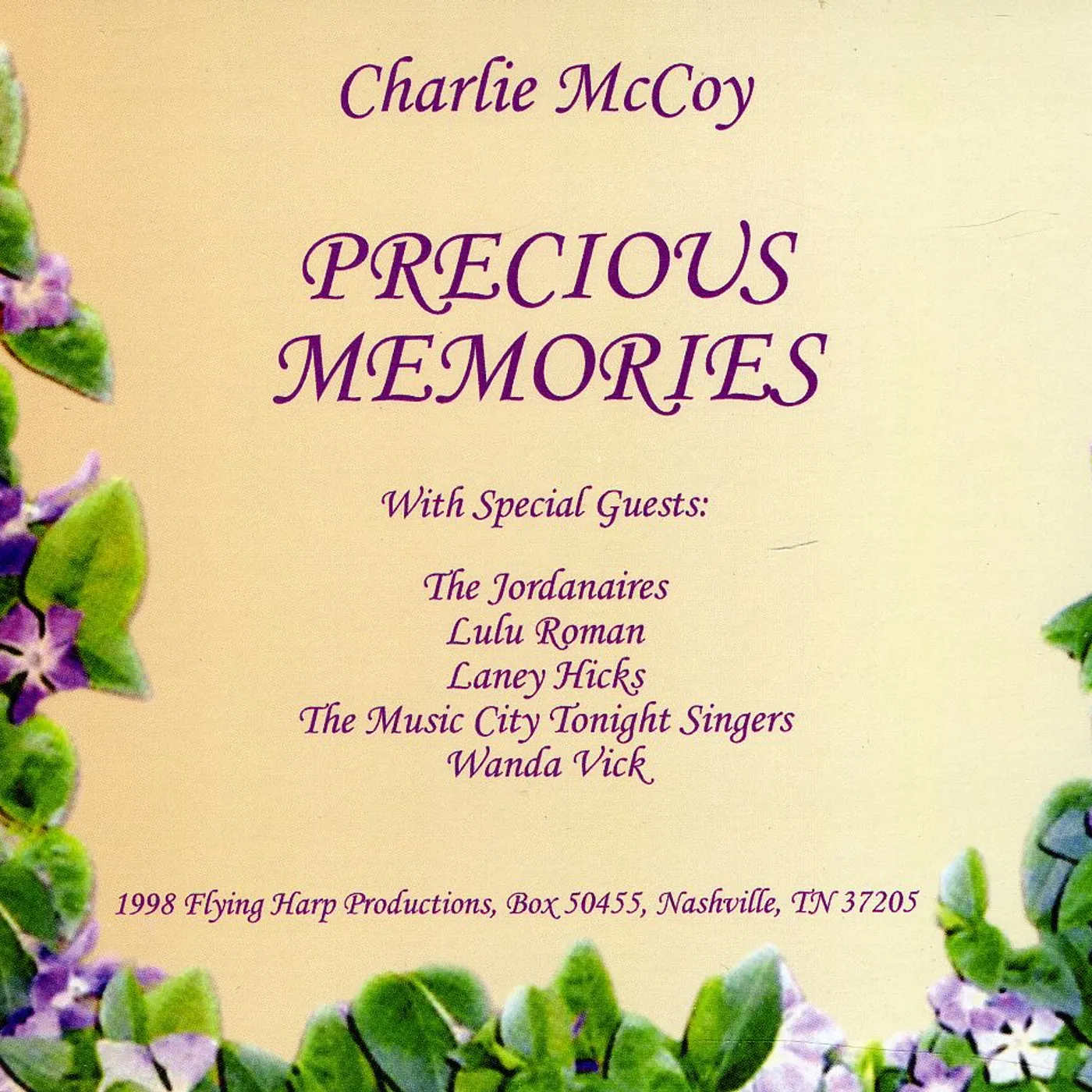 Charlie McCoy PRECIOUS MEMORIES CD