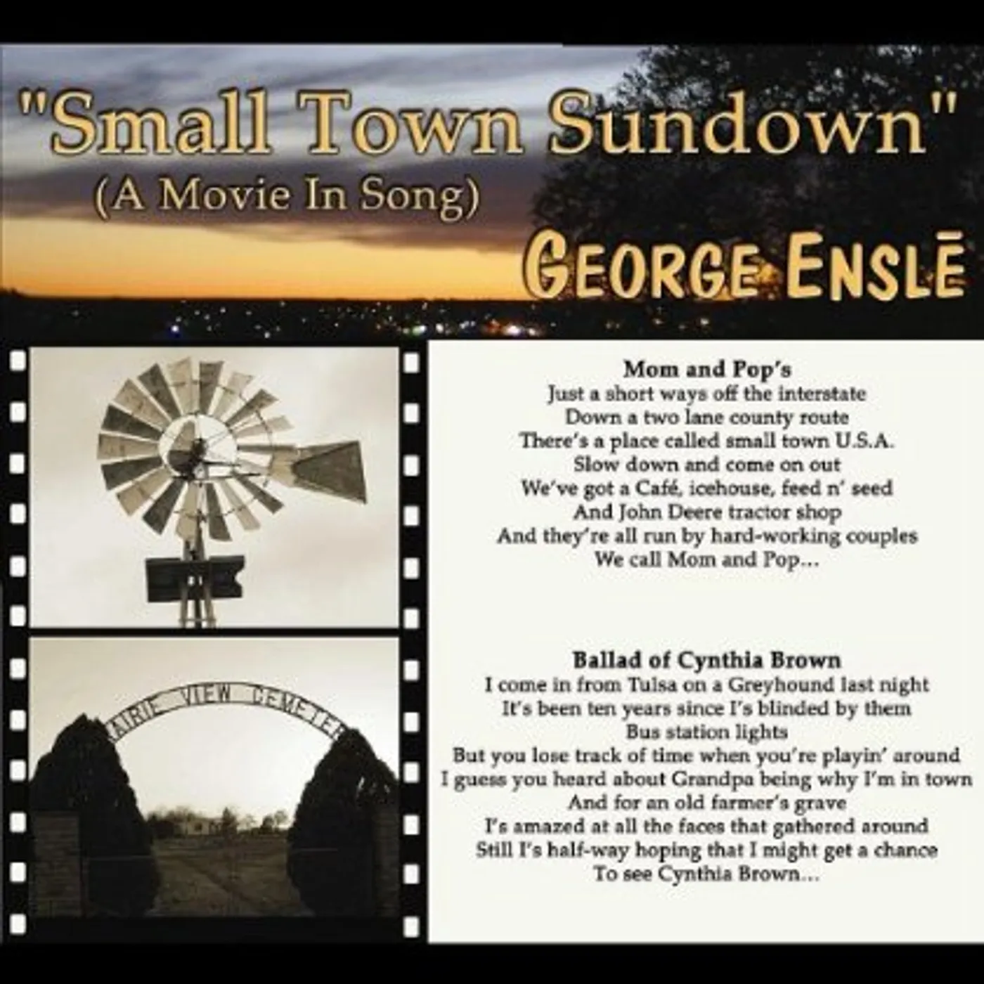 George Ensle SMALL TOWN SUNDOWN (A MOVIE IN SONG) CD