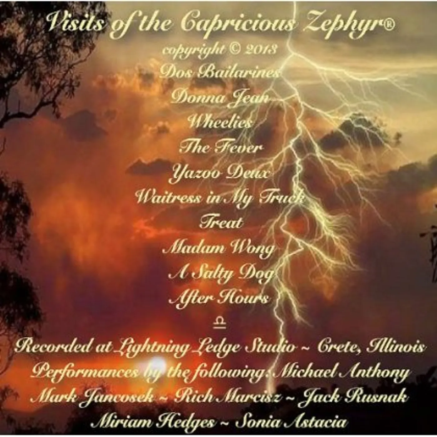 Michael Anthony VISITS OF THE CAPRICIOUS ZEPHYR CD
