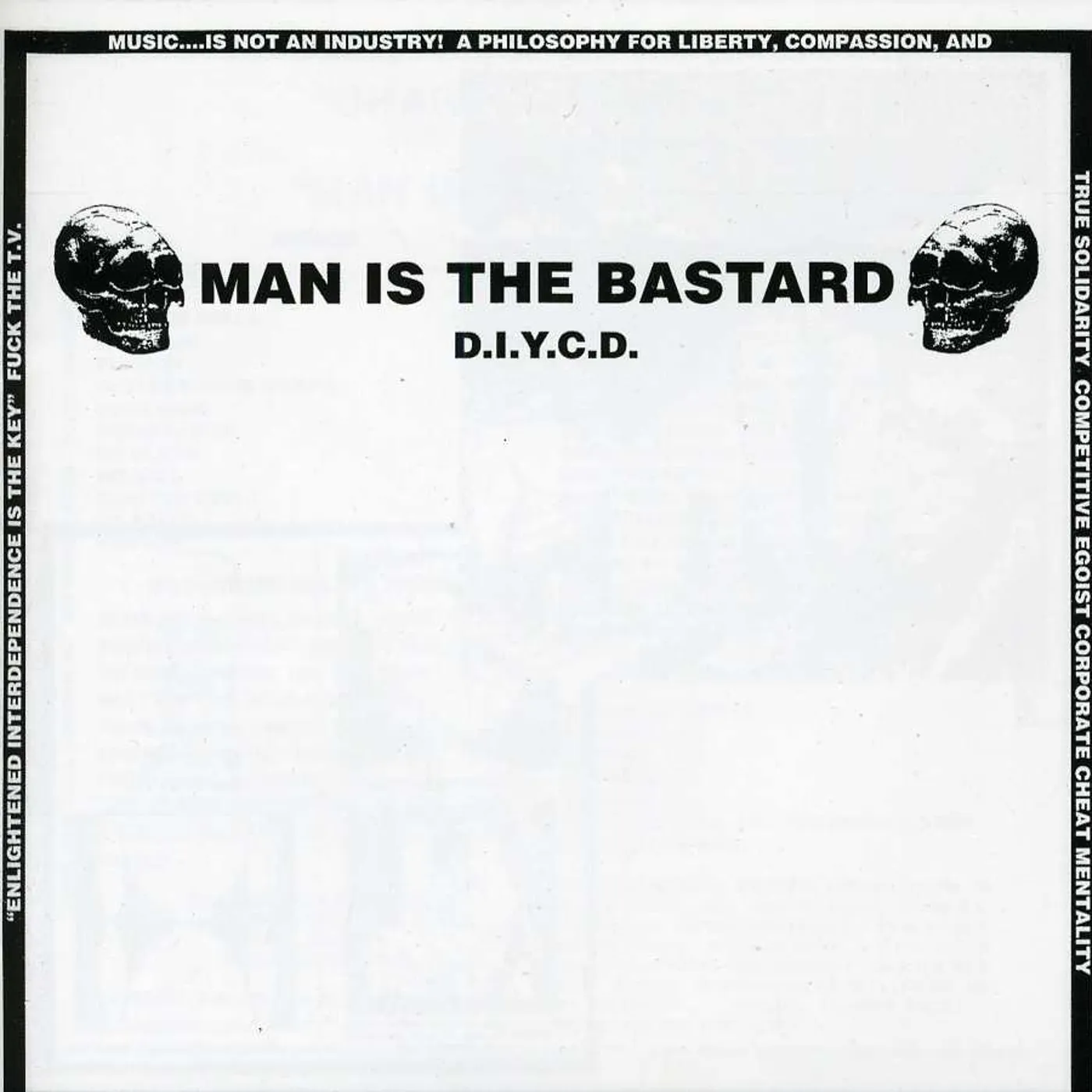 Man Is The Bastard D.I.Y.C.D. CD