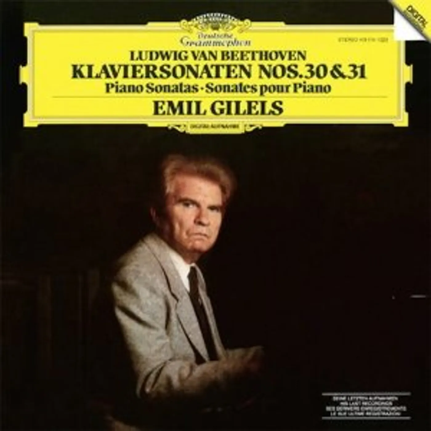 Emil Gilels BEETHOVEN: PIANO SONATA NOS. 30 & 31 Vinyl Record