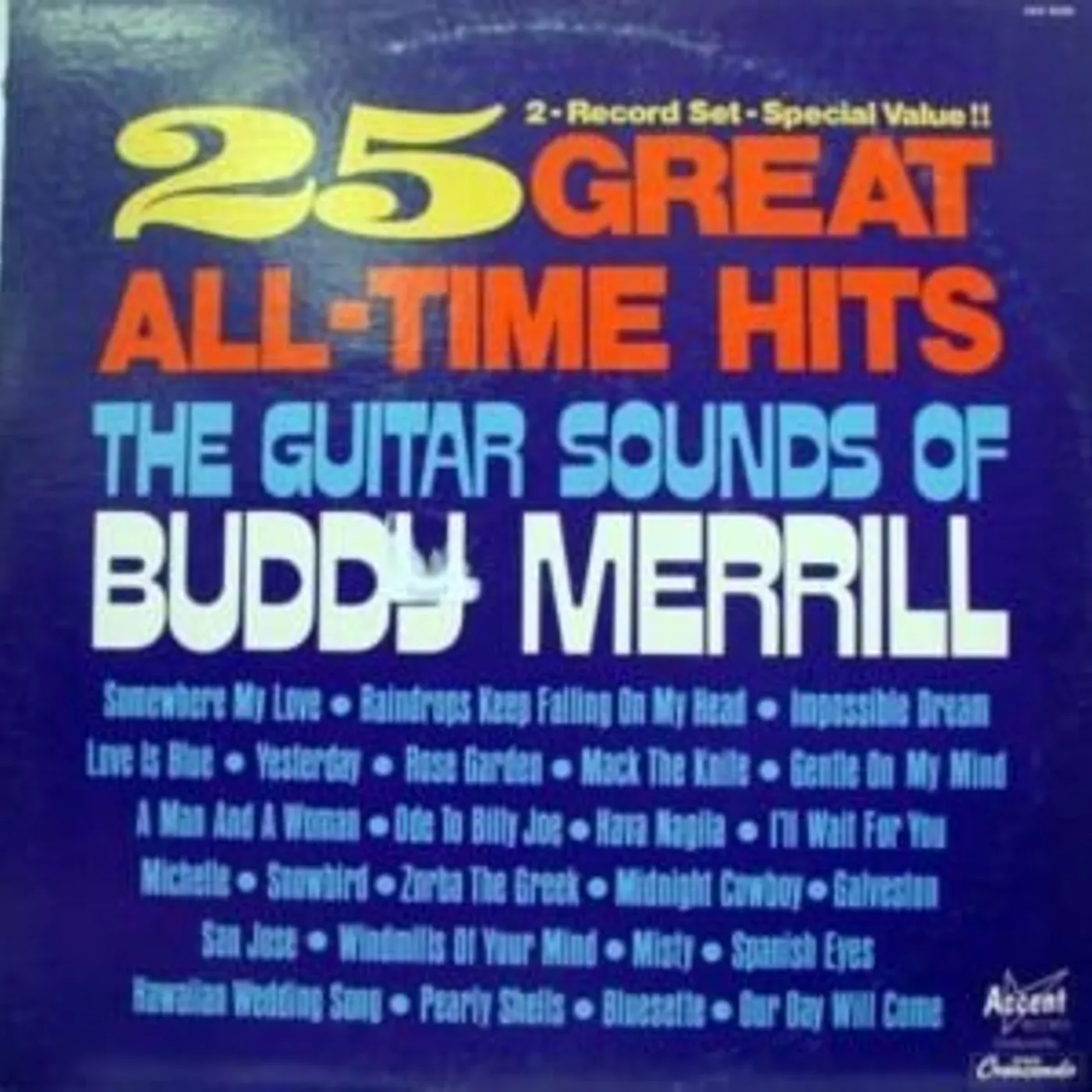Buddy Merrill 25 GREATEST HITS Vinyl Record