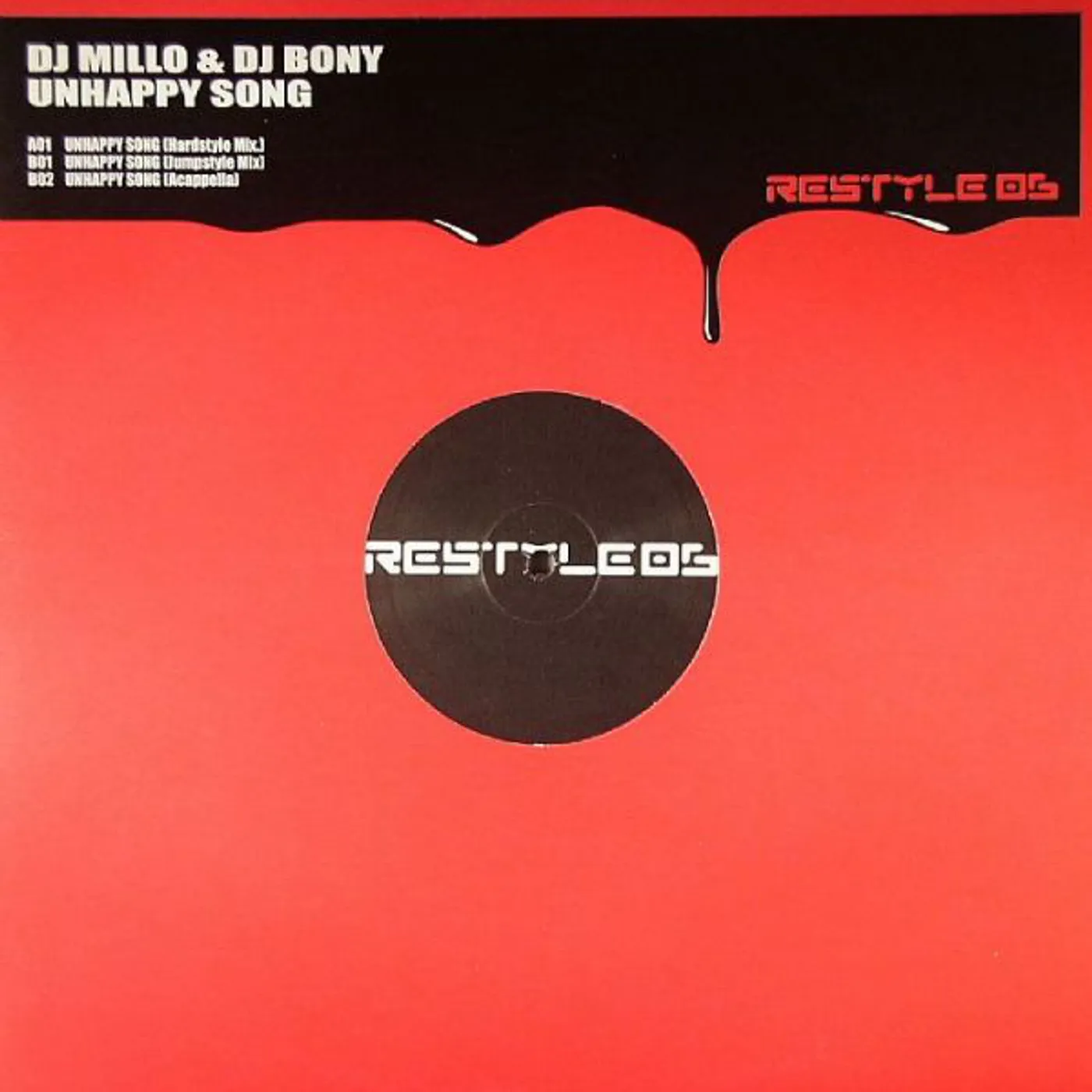 DJ Millo & DJ Bony Unhappy Song Vinyl Record