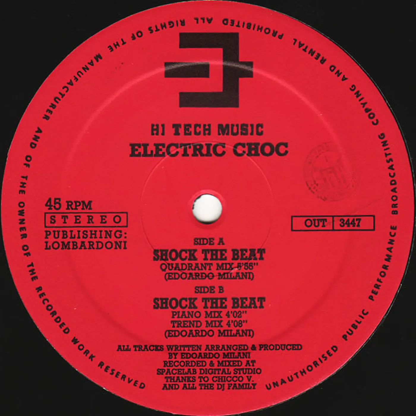 Electric Choc Shock The Beat Vinyl Record