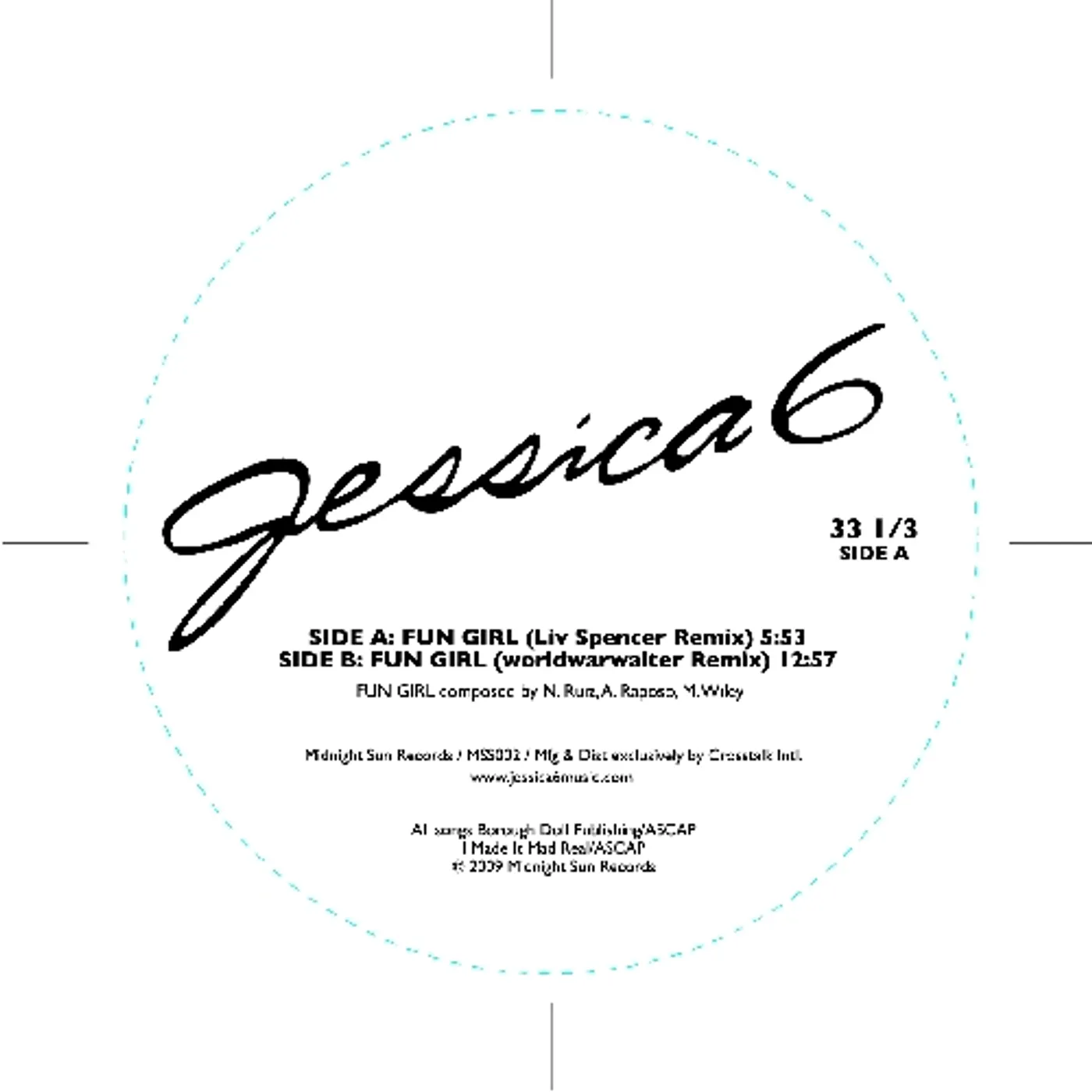 Jessica 6 FUN GIRL REMIXES Vinyl Record