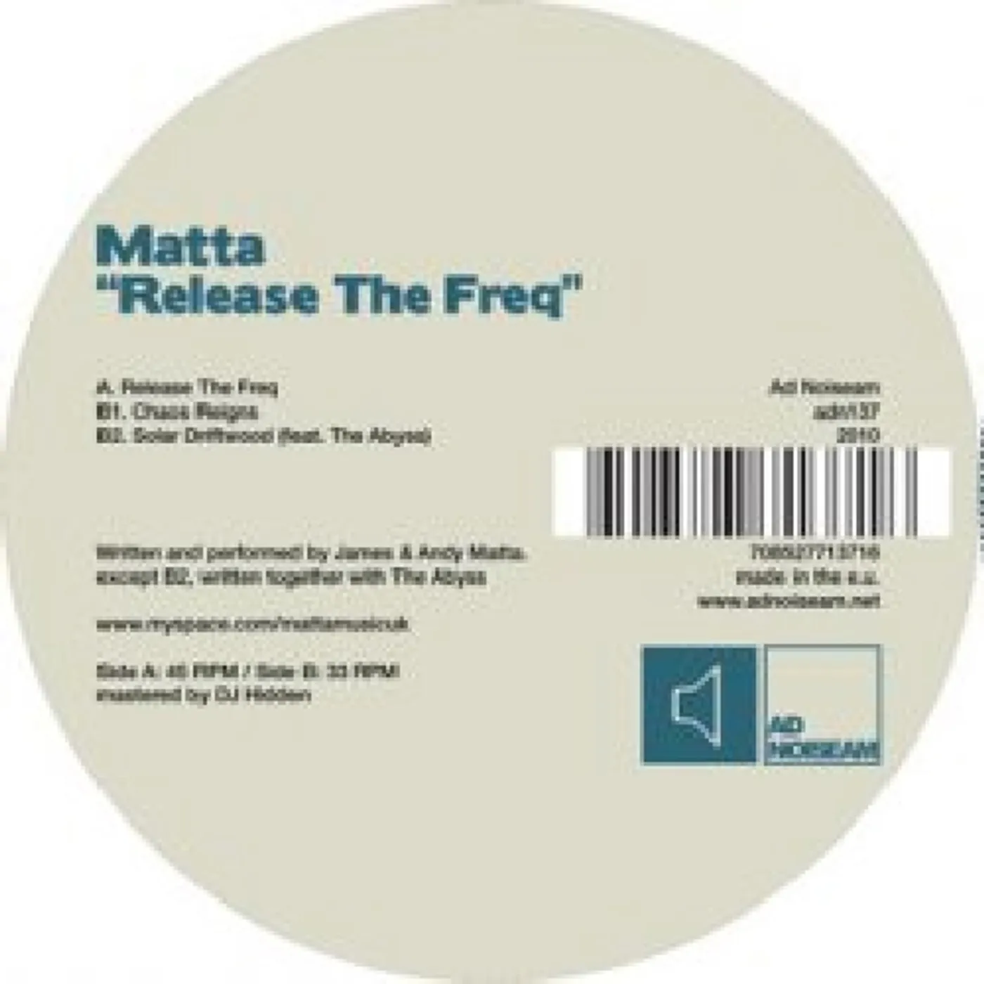 Matta Release The Freq Vinyl Record