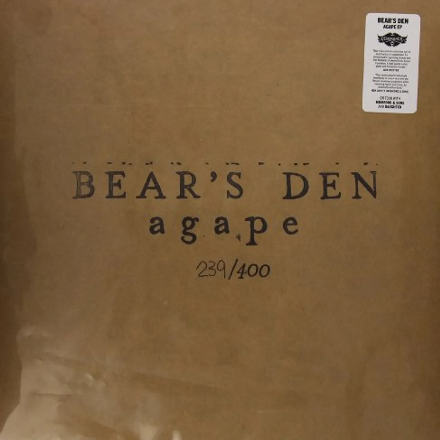 Bear's Den Agape Vinyl Record