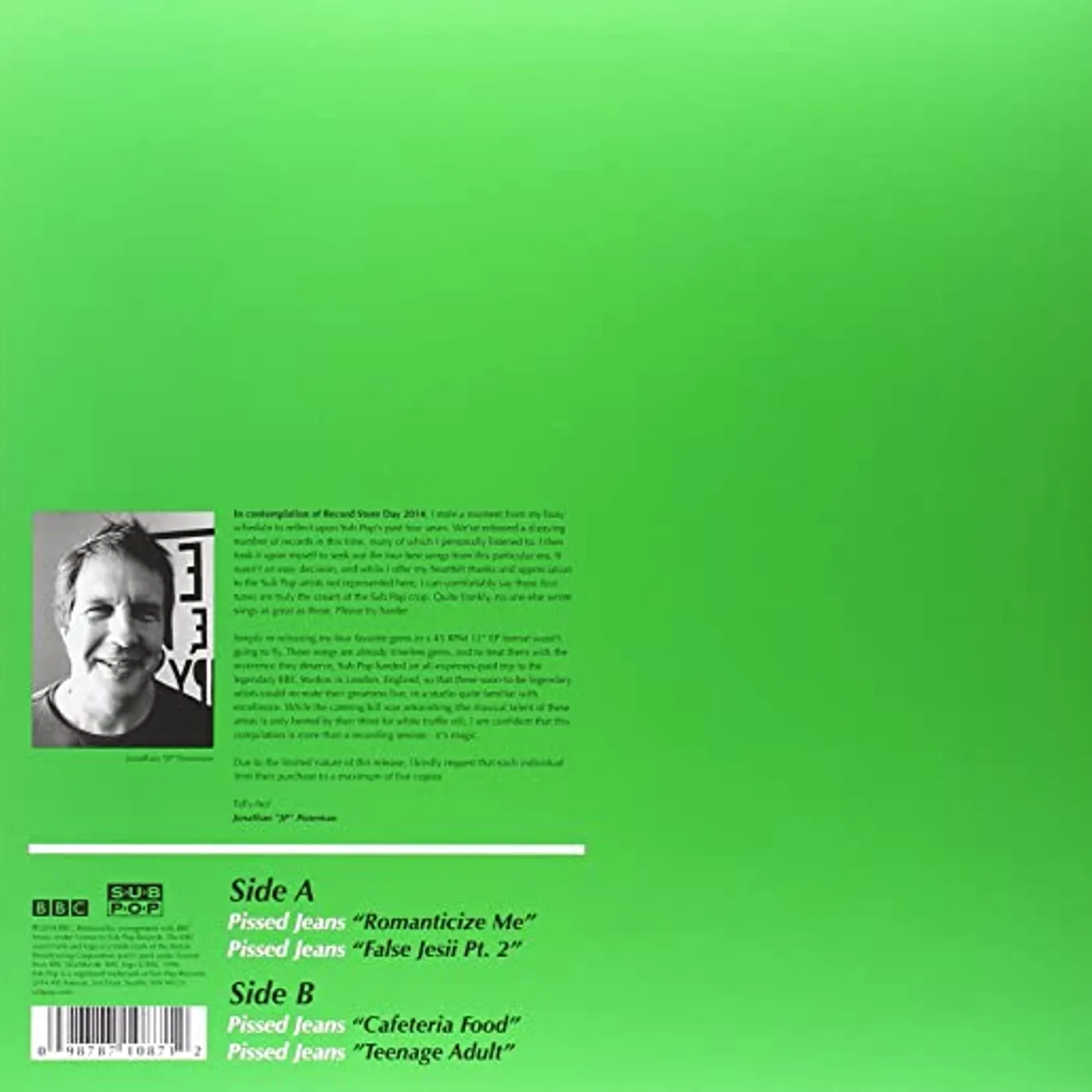 Pissed Jeans VERY BEST OF SUB POP 2009-2013 LIVE AT THE BBC (Vinyl)