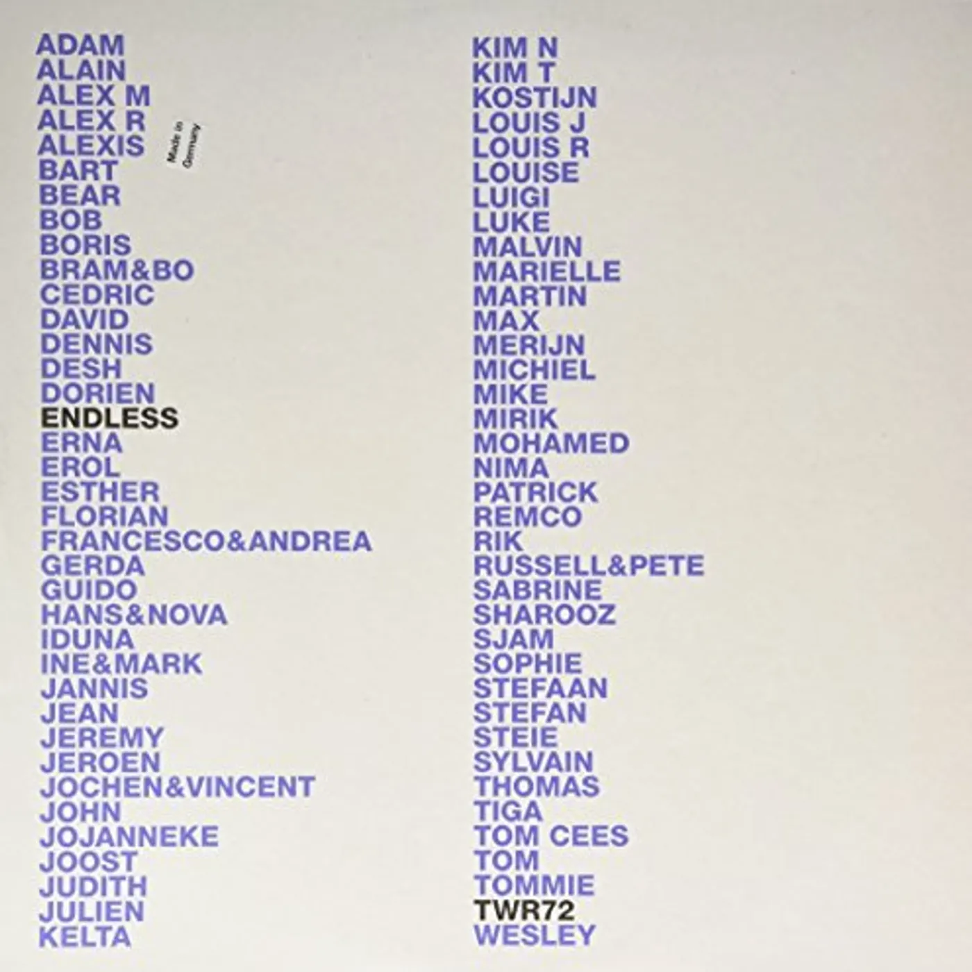 TWR72 ENDLESS (72 LOOPS) Vinyl Record