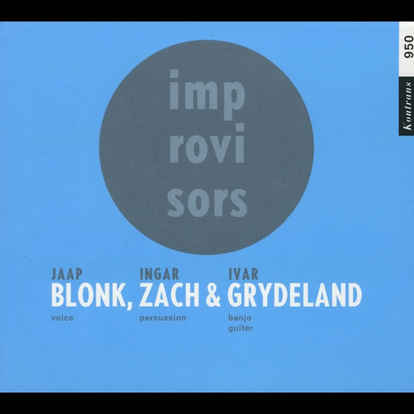 Jaap Blonk BLONK ZACH & GRYDELAND CD