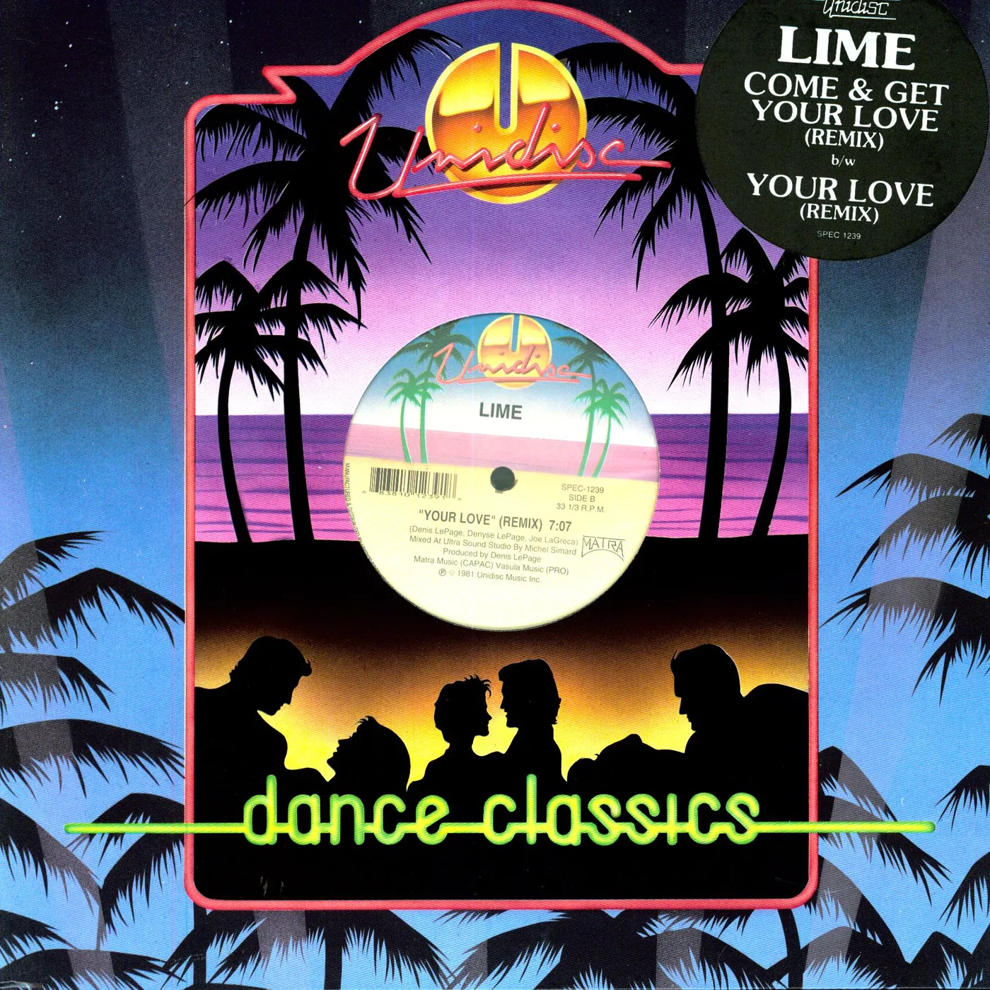 Lime COME & GET YOUR LOVE Vinyl Record