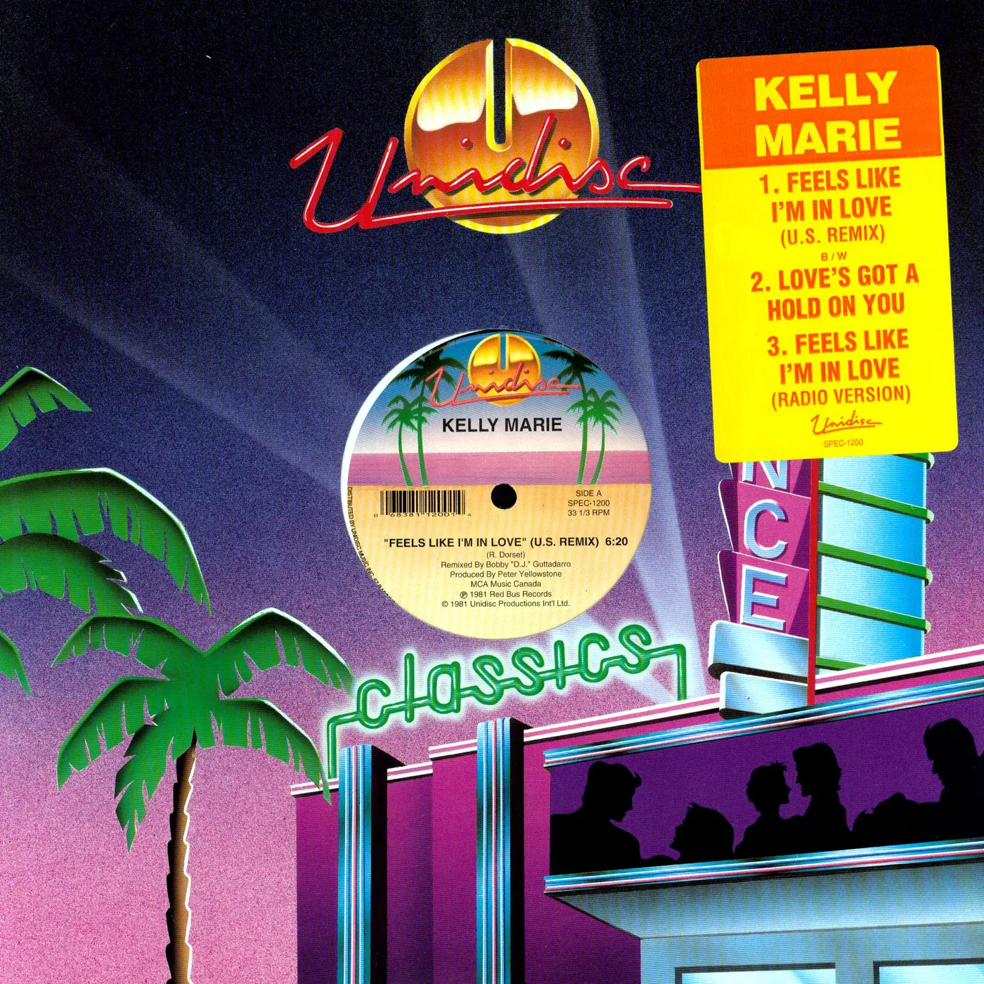 Kelly Marie FEELS LIKE IM IN LOV/LOVES GOT A HOLD ON Vinyl Record