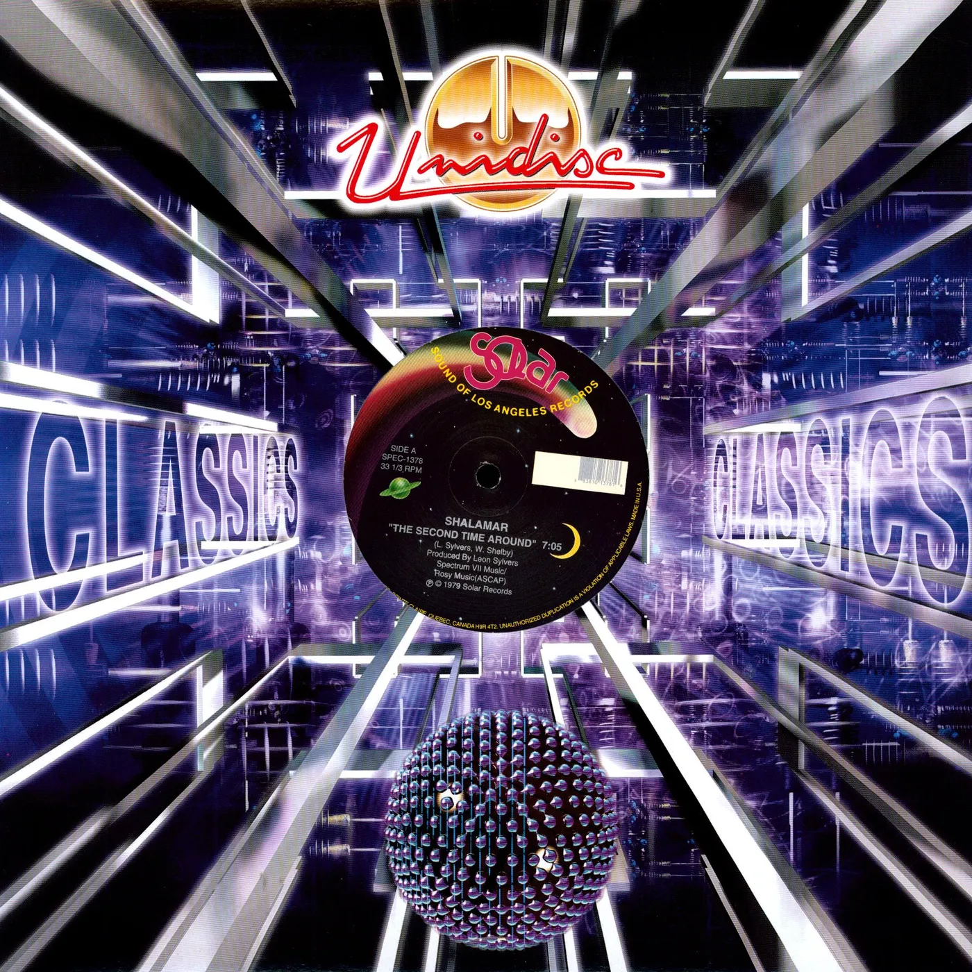 Shalamar SECOND TIME AROU/DEAD GIVEAWAY Vinyl Record - Canada Release