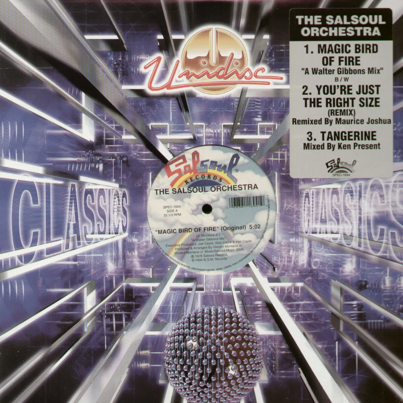 The Salsoul Orchestra MAGIC BIRD OF FIRE/YOURE JUST THE RIGHT SIZE Vinyl Record