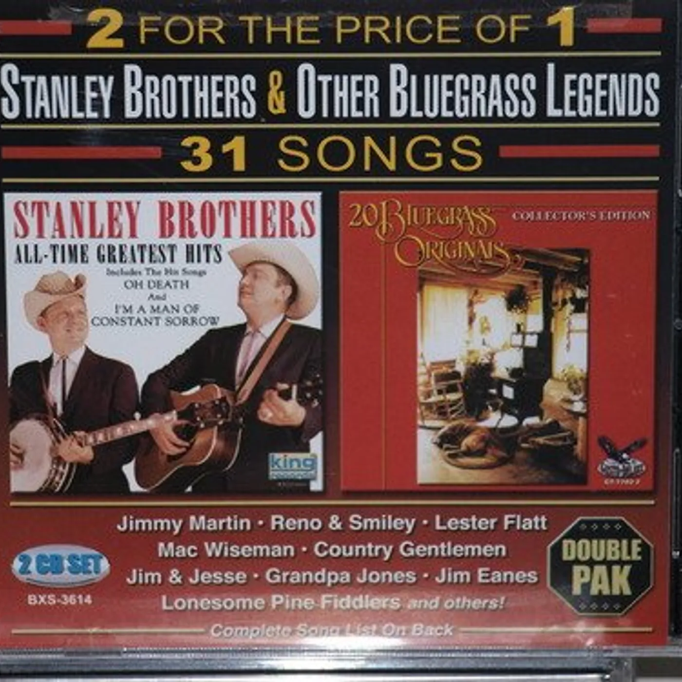 The Stanley Brothers BLUEGRASS ORIGINALS: ALL TIME GREATEST CD