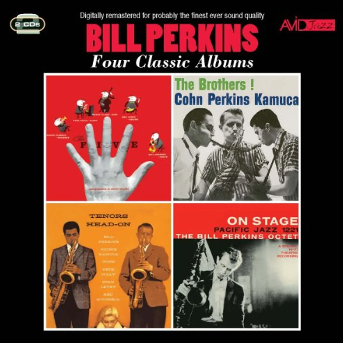 Bill Perkins FIVE / BROTHERS / TENORS HEAD-ON / ON STAGE CD