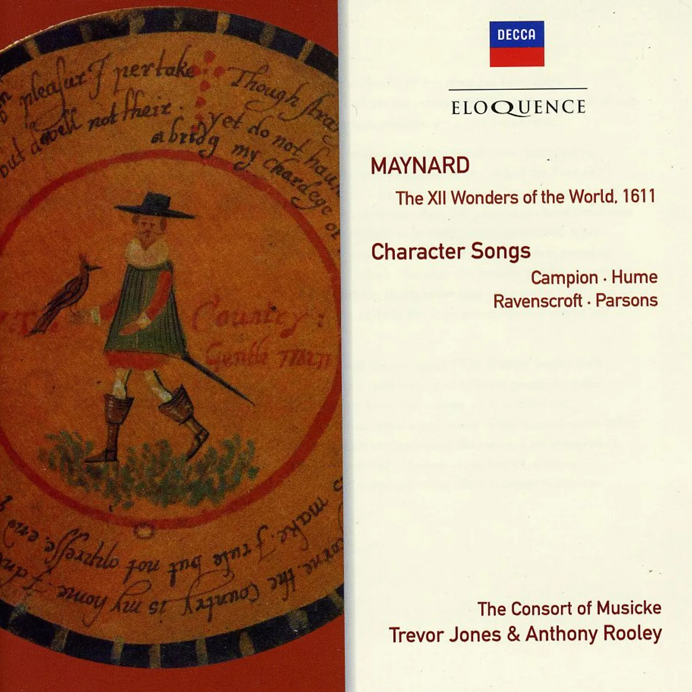 Consort Of Musicke ELOQUENCE: JOHN MAYNARD: THE XII WONDERS OF WORLD CD