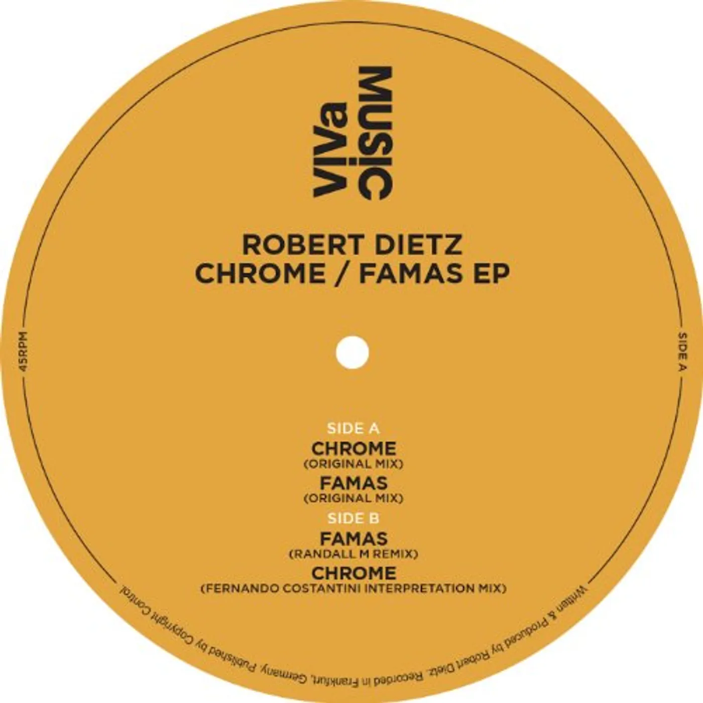 Robert Dietz CHROME/FAMAS EP Vinyl Record