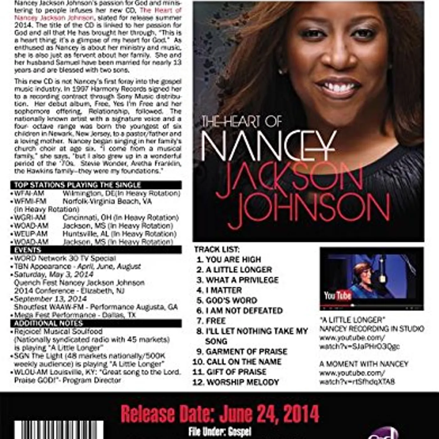 HEART OF NANCEY JACKSON JOHNSON CD