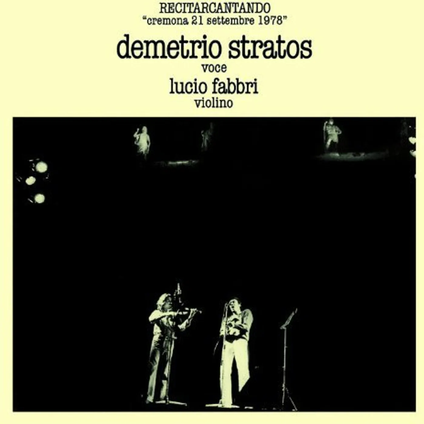 Demetrio Stratos RECITARCANTANDO (LIVE) CD