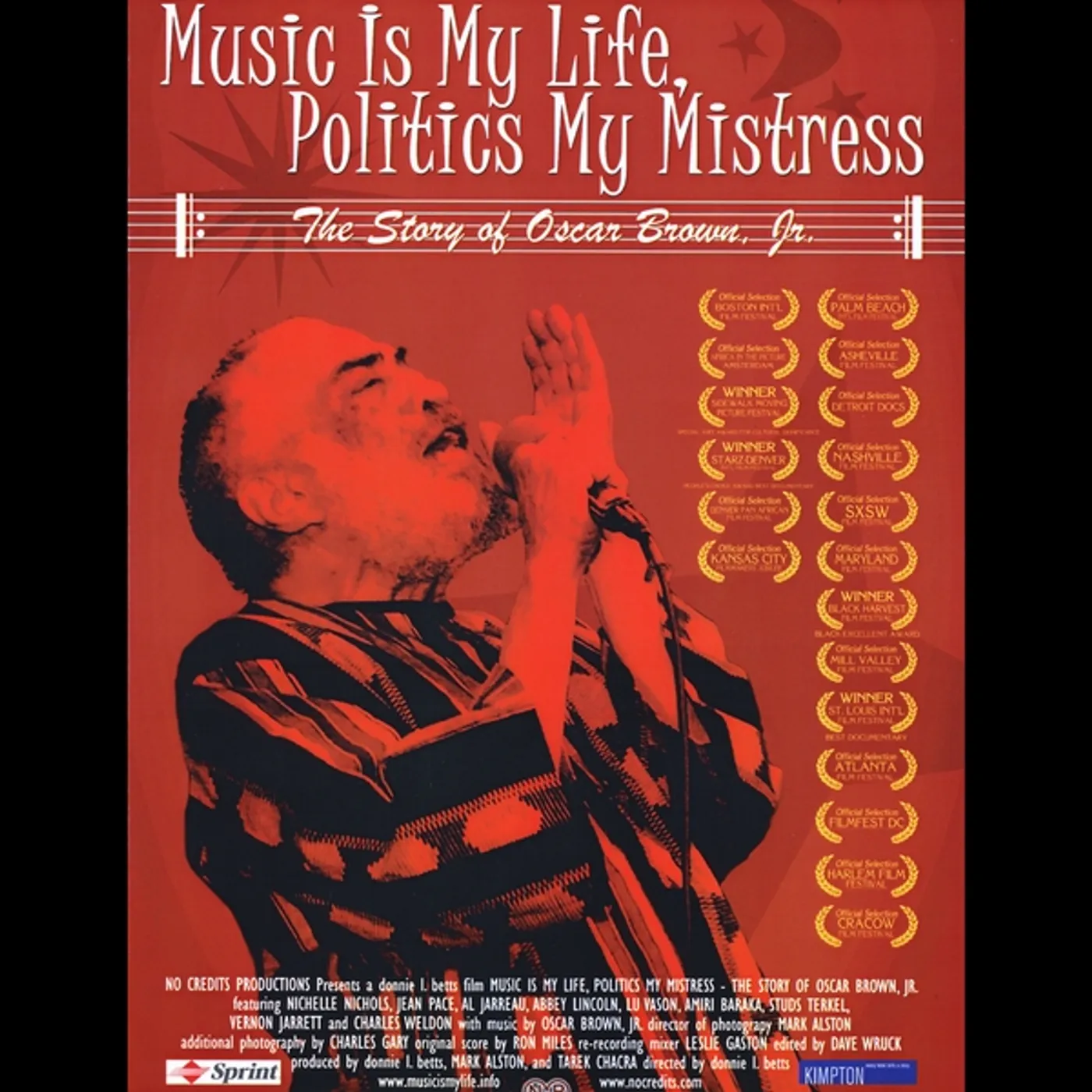 Oscar Brown, Jr. MUSIC IS MY LIFE POLITICS MY MISTRESS DVD
