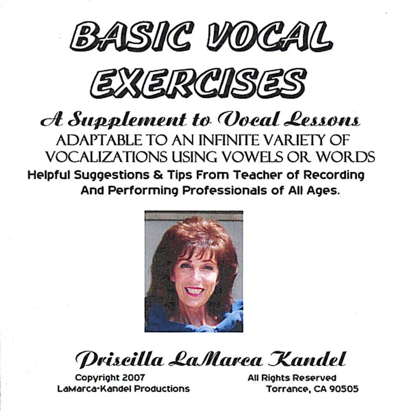 Priscilla Lamarca Kandel BASIC VOCAL EXERCISES CD