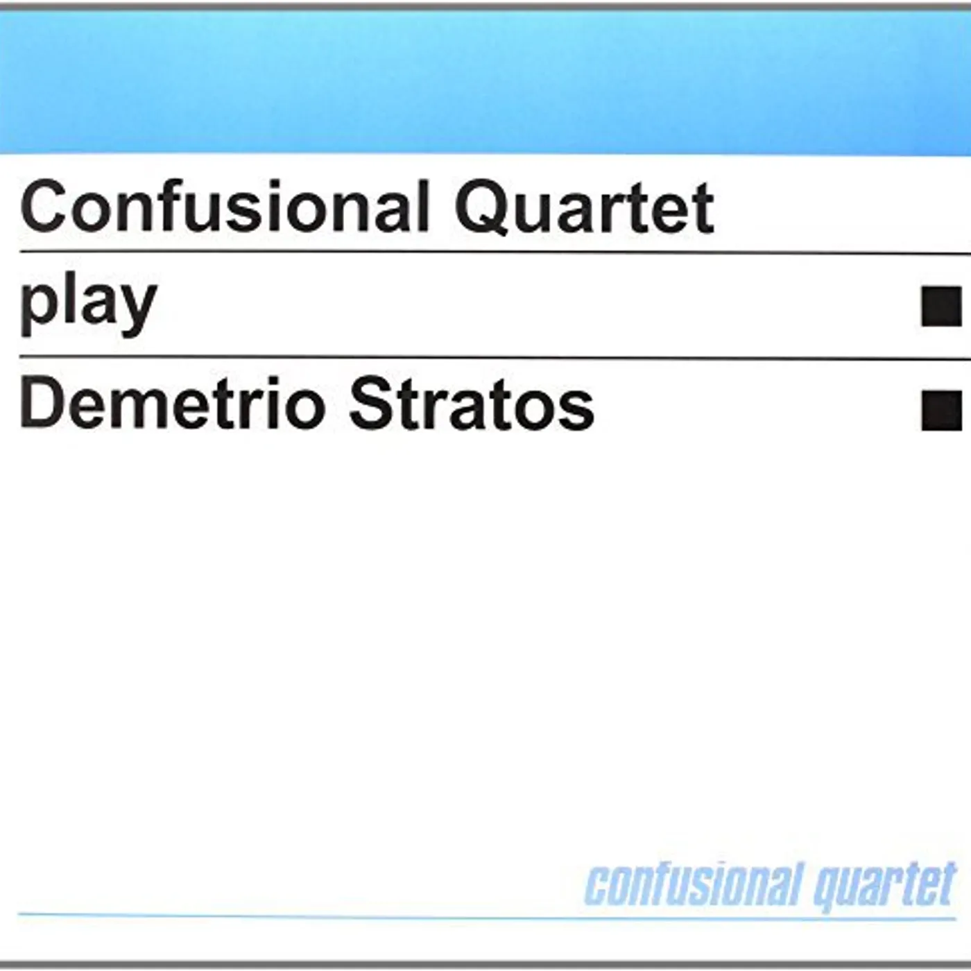 Confusional Quartet Play Demetrio Stratos Vinyl Record