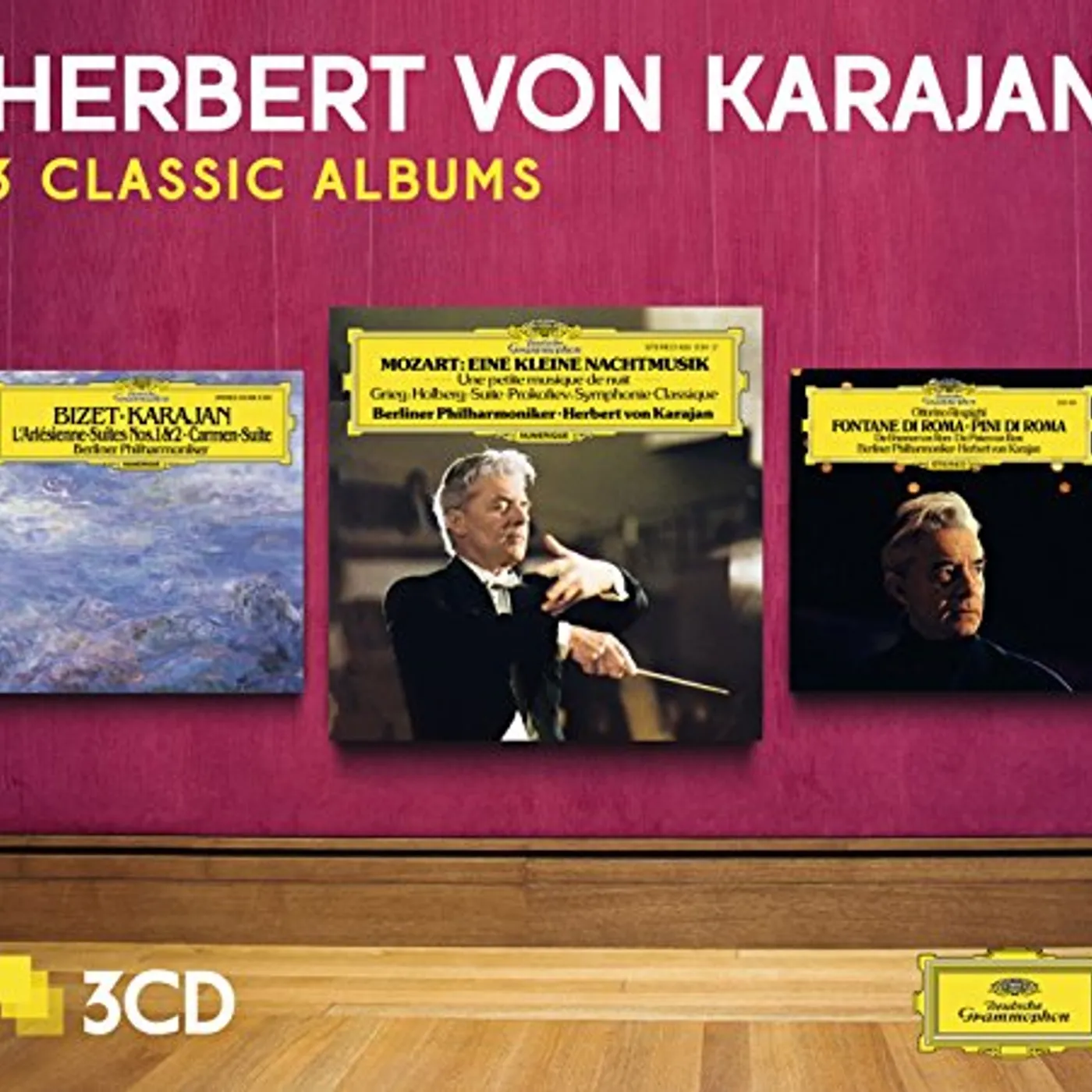 Herbert von Karajan THREE CLASSIC ALBUMS (MOZART/BIZET/RESPIGHI/PROKOF CD
