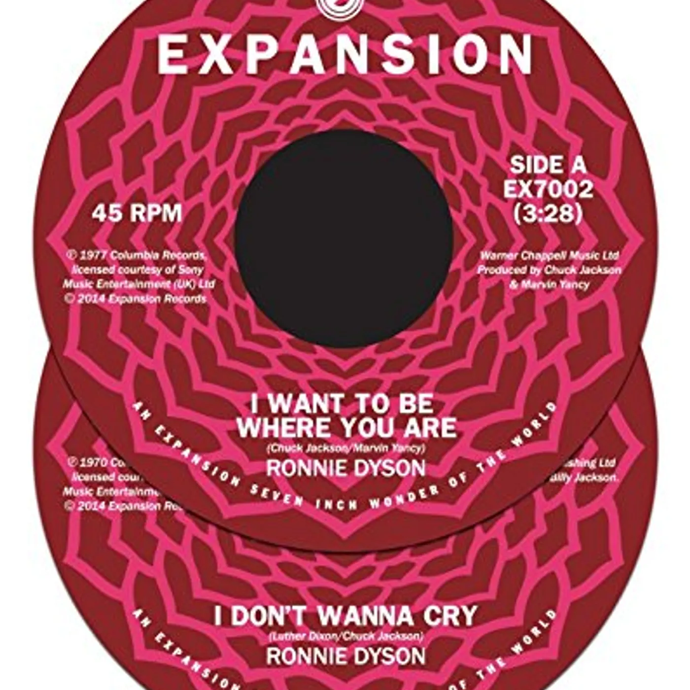 Ronnie Dyson I WANT TO BE WHERE YOU ARE/I DON'T WANNA CRY Vinyl Record